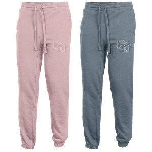 women's washed terry sweatpants pink & navy PSU image